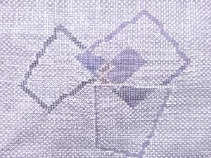 アンティーク　抽象花模様織出し本場泥大島紬着物（5マルキ）